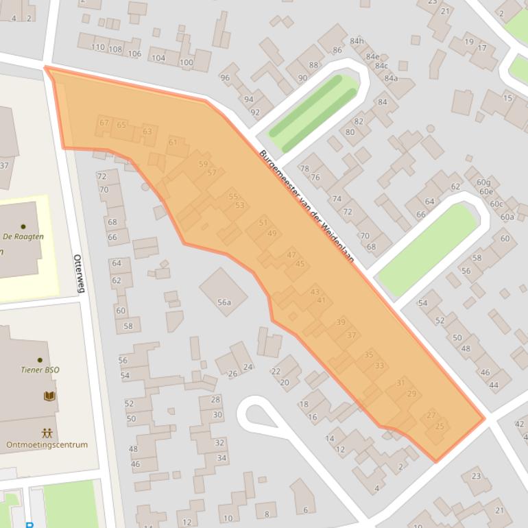 Kaart van postcodegebied 5741AS.