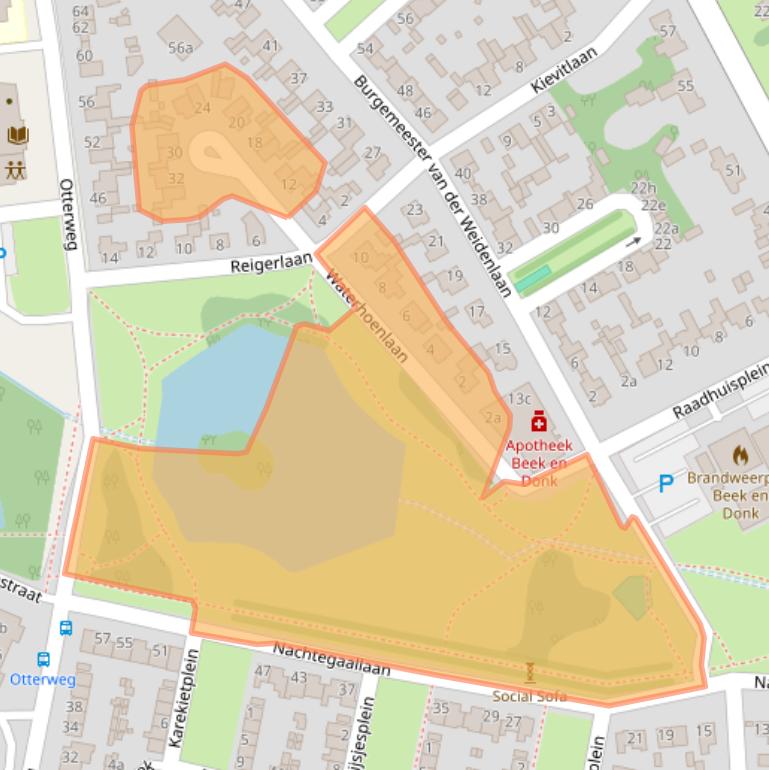 Kaart van postcodegebied 5741BB.