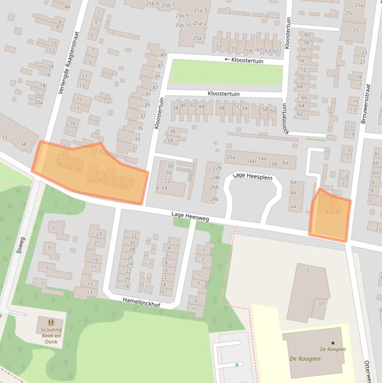 Kaart van postcodegebied 5741BL.