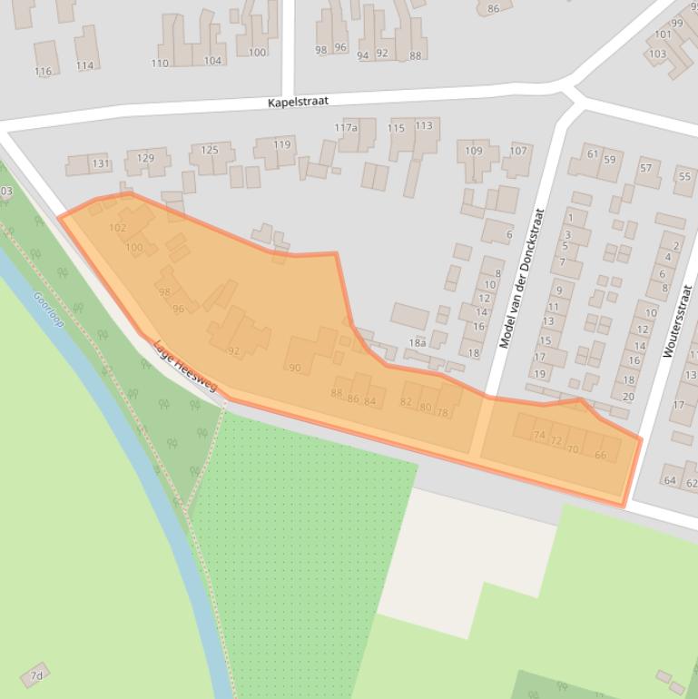 Kaart van postcodegebied 5741BN.