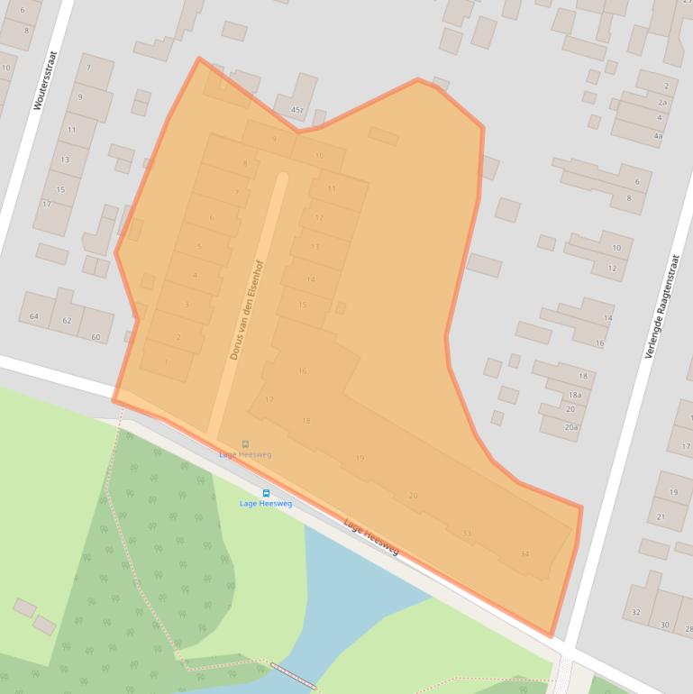 Kaart van postcodegebied 5741BZ.