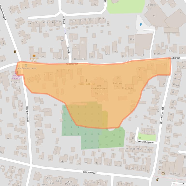 Kaart van postcodegebied 5741CB.