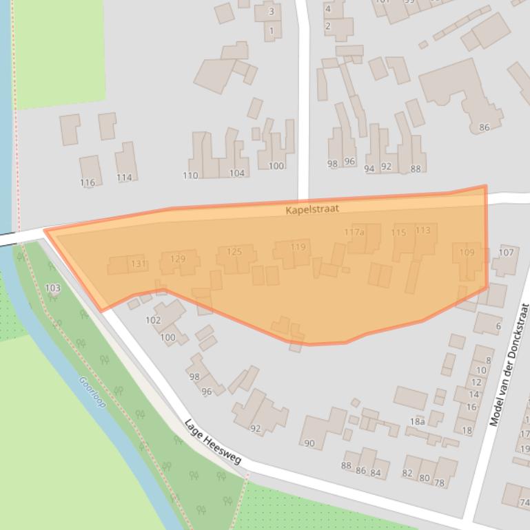 Kaart van postcodegebied 5741CD.