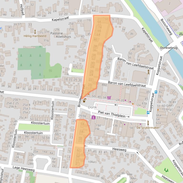 Kaart van postcodegebied 5741CM.