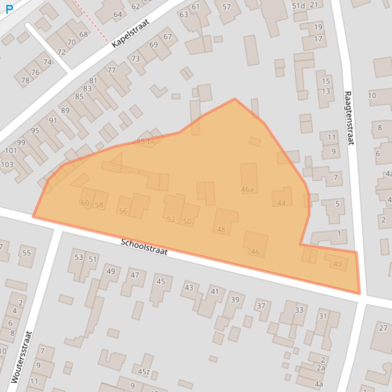 Kaart van postcodegebied 5741CW.