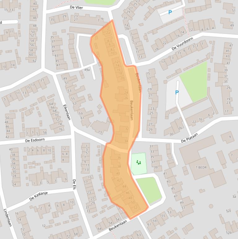 Kaart van postcodegebied 5741DK.