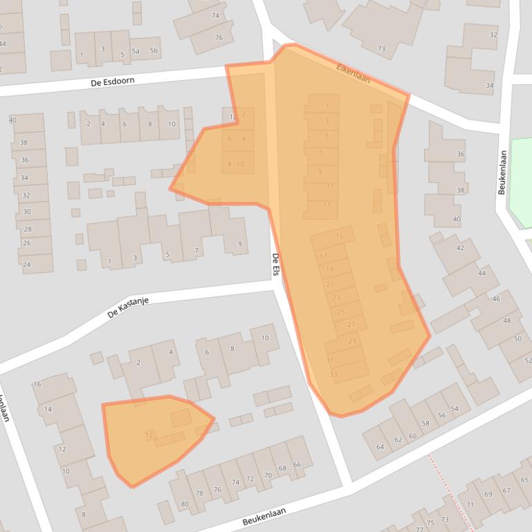 Kaart van postcodegebied 5741DN.