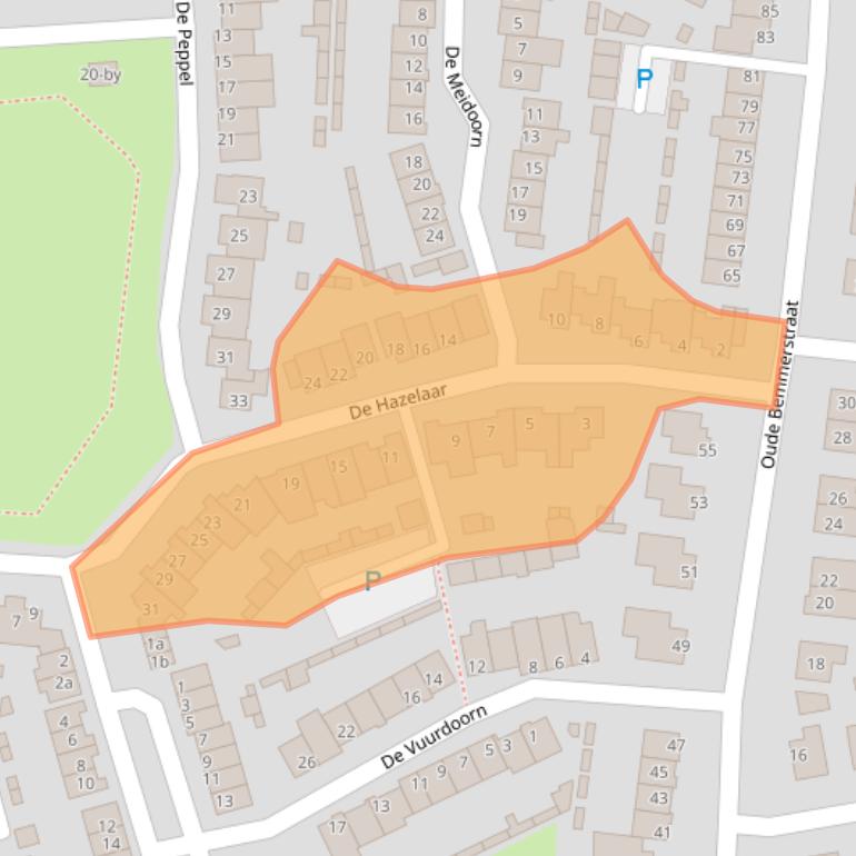 Kaart van postcodegebied 5741DR.