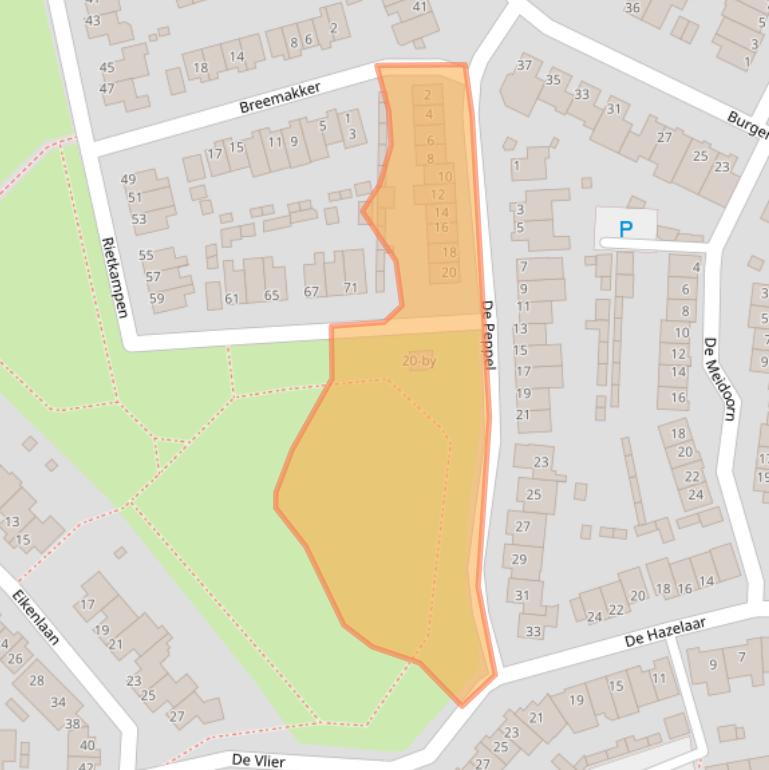 Kaart van postcodegebied 5741DT.