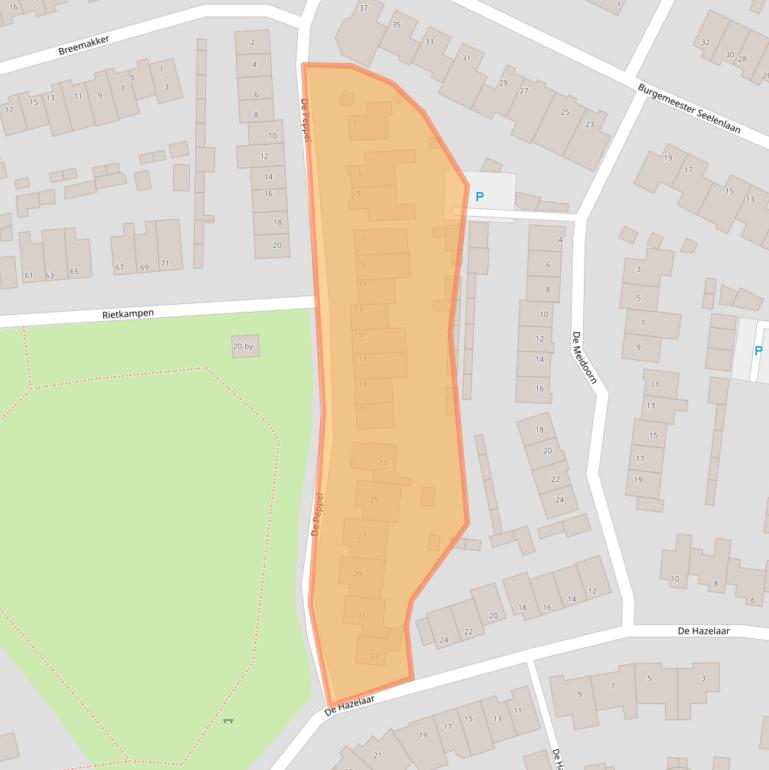 Kaart van postcodegebied 5741DV.