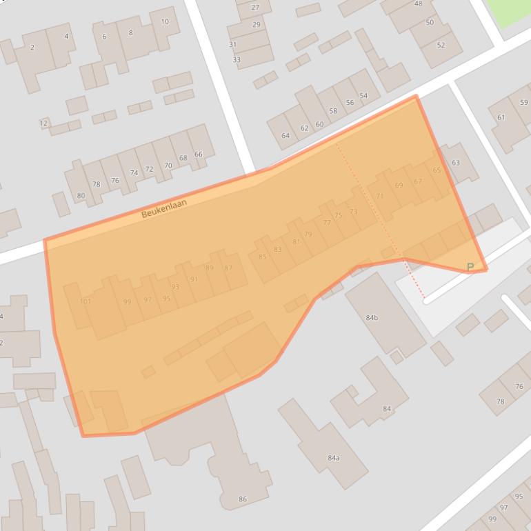 Kaart van postcodegebied 5741DX.