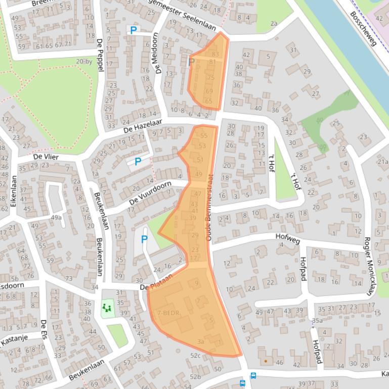 Kaart van postcodegebied 5741EA.