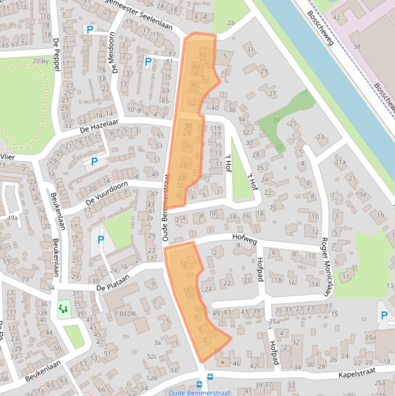 Kaart van postcodegebied 5741EB.