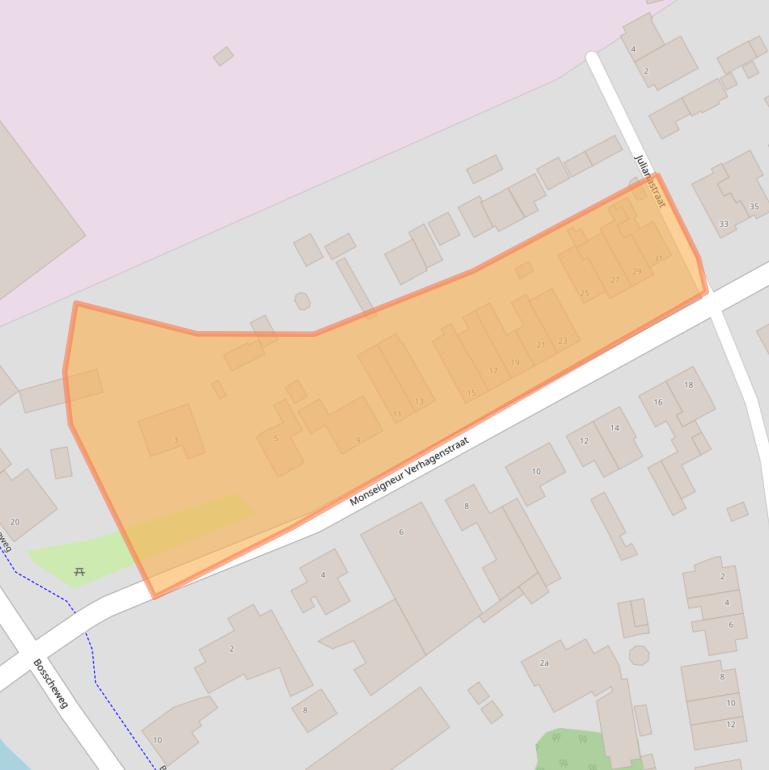 Kaart van postcodegebied 5741EG.