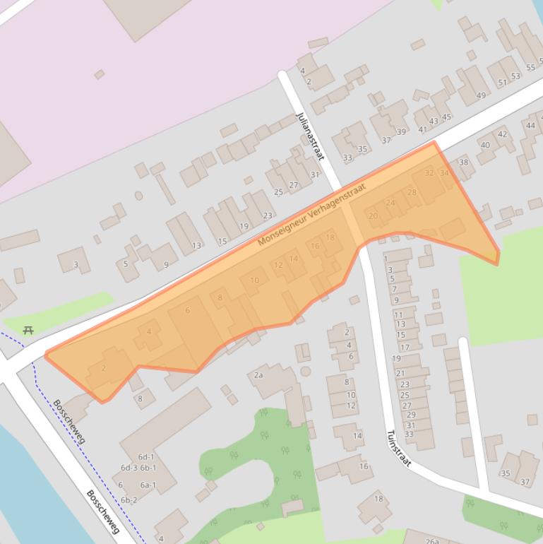 Kaart van postcodegebied 5741EK.