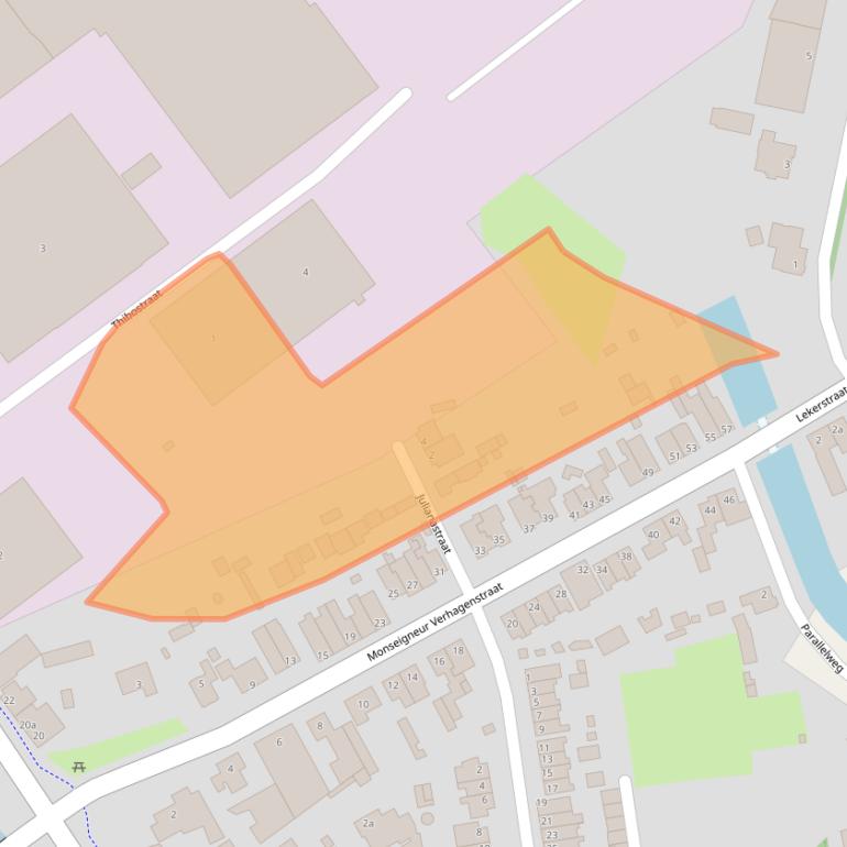 Kaart van postcodegebied 5741EP.