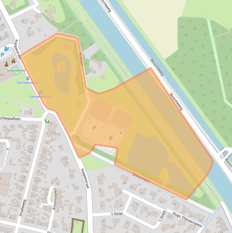 Kaart van postcodegebied 5741EZ.