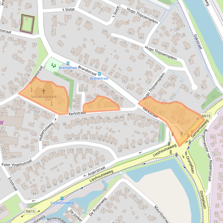 Kaart van postcodegebied 5741GK.