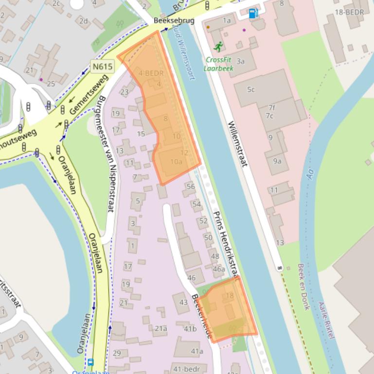 Kaart van postcodegebied 5741GR.