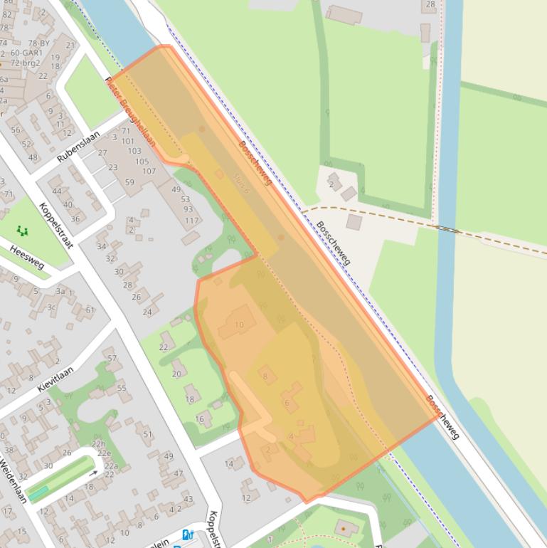 Kaart van postcodegebied 5741GW.