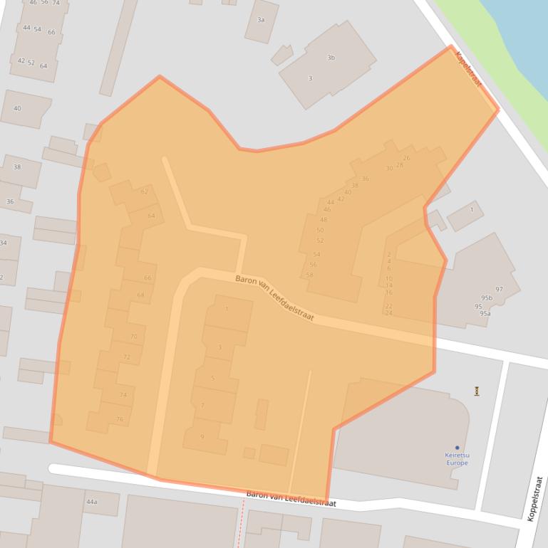 Kaart van postcodegebied 5741GX.