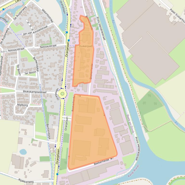 Kaart van postcodegebied 5741HB.
