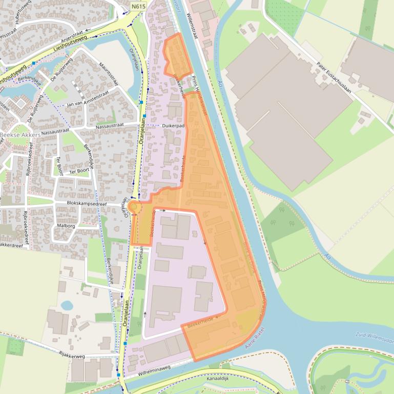 Kaart van postcodegebied 5741HC.