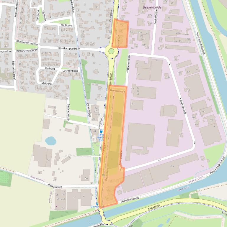 Kaart van postcodegebied 5741HE.