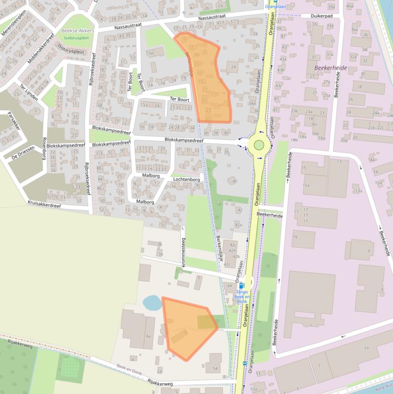 Kaart van postcodegebied 5741HP.