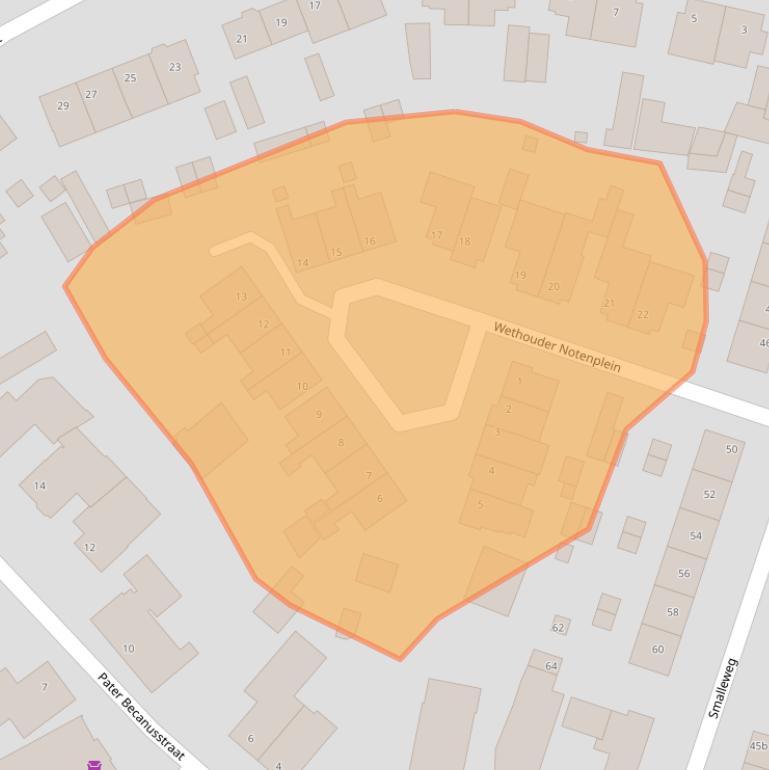 Kaart van postcodegebied 5741JA.