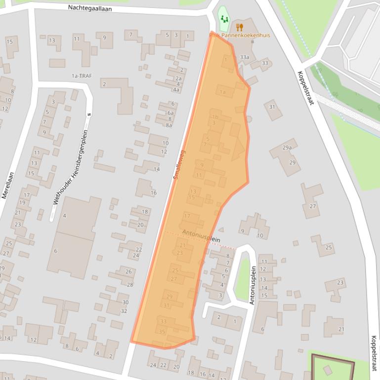 Kaart van postcodegebied 5741JL.