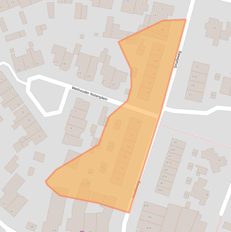 Kaart van postcodegebied 5741JP.