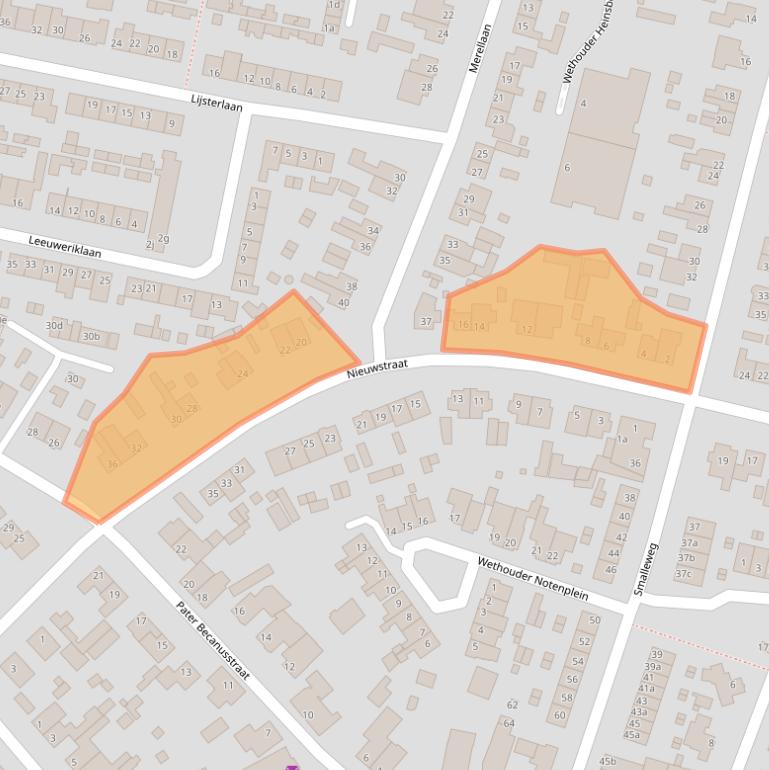 Kaart van postcodegebied 5741JV.