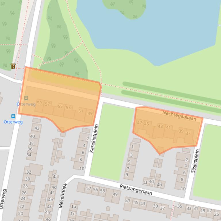 Kaart van postcodegebied 5741KB.