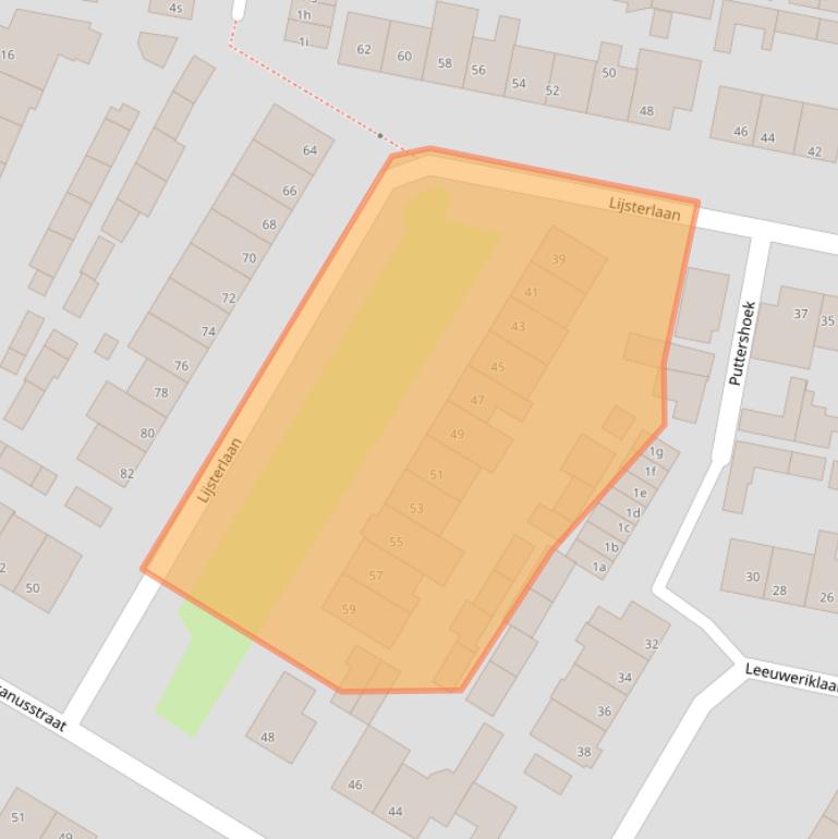 Kaart van postcodegebied 5741KP.