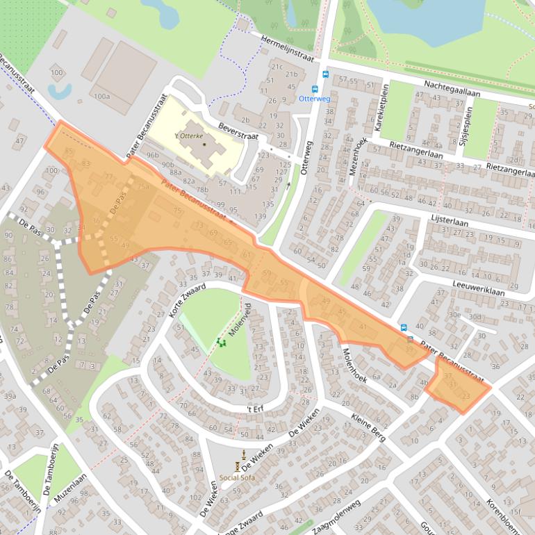 Kaart van postcodegebied 5741LB.