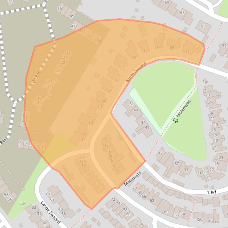 Kaart van postcodegebied 5741LN.