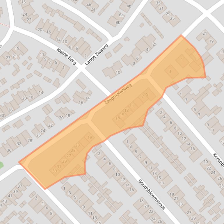 Kaart van postcodegebied 5741LR.