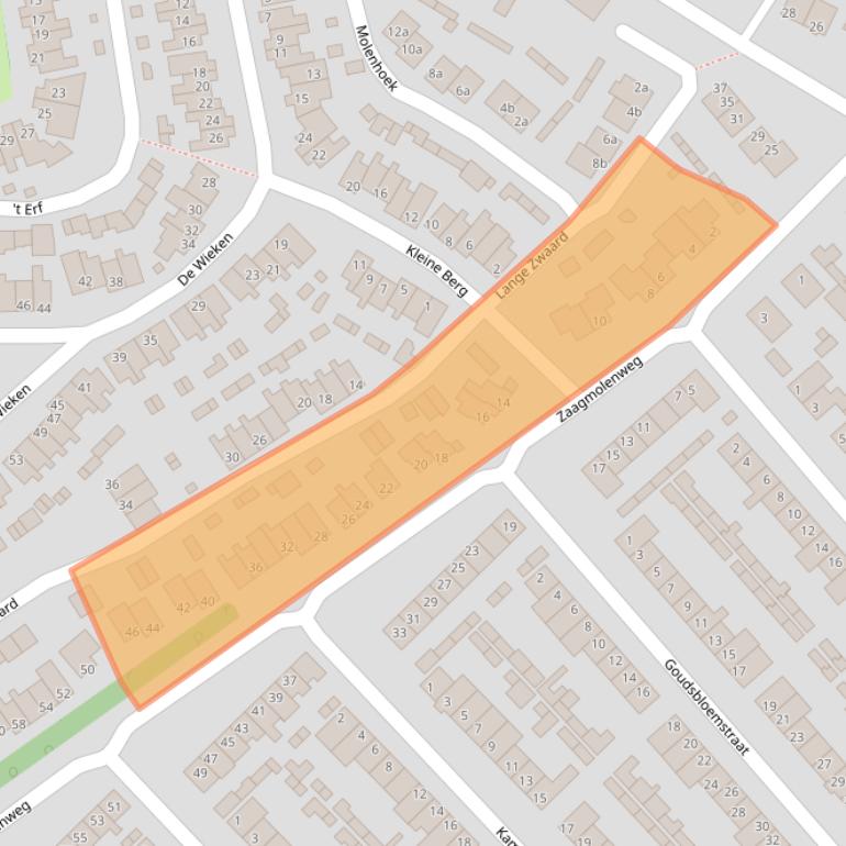 Kaart van postcodegebied 5741LT.