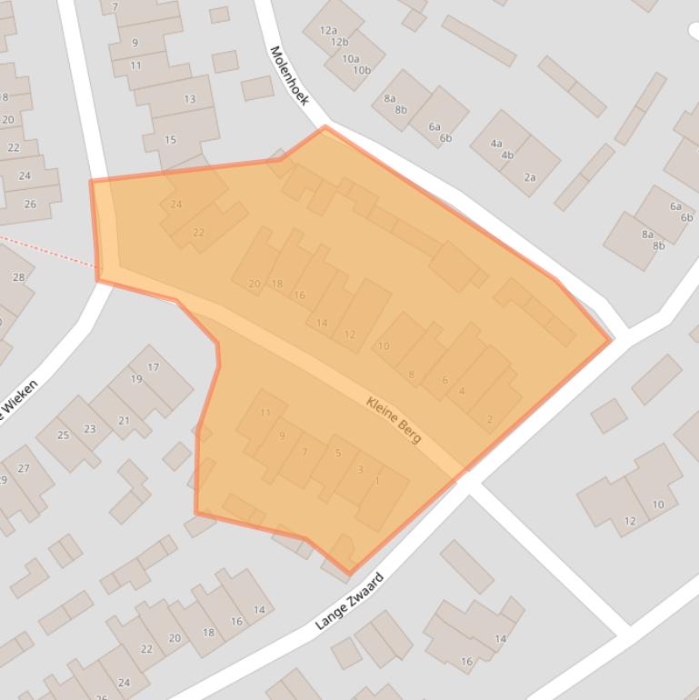 Kaart van postcodegebied 5741LW.