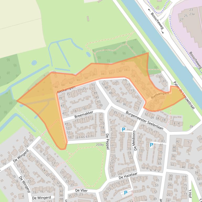 Kaart van postcodegebied 5741MD.