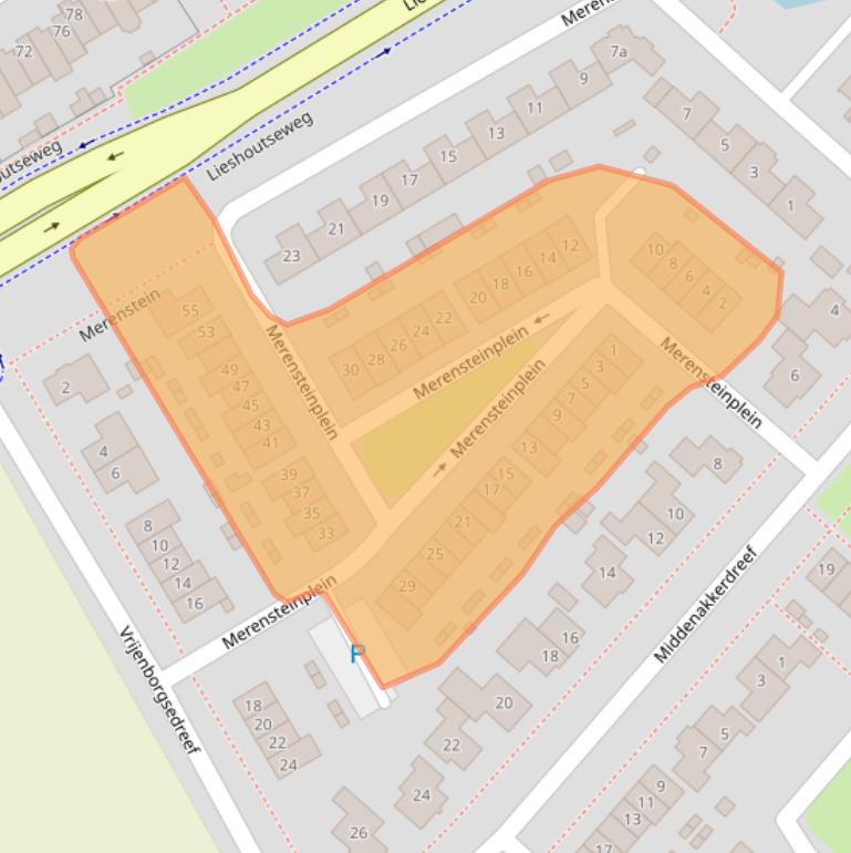 Kaart van postcodegebied 5741MK.