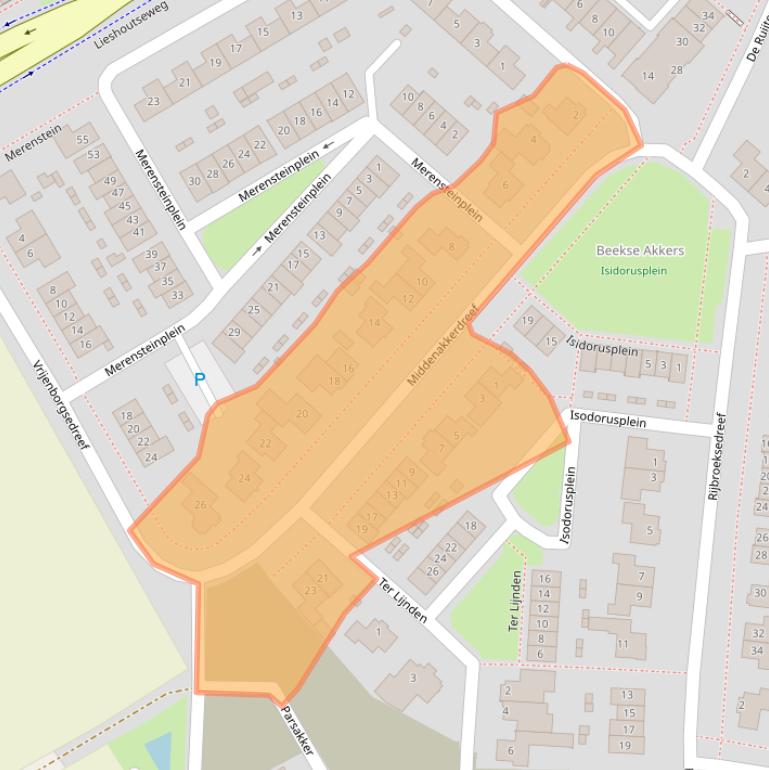 Kaart van postcodegebied 5741ML.
