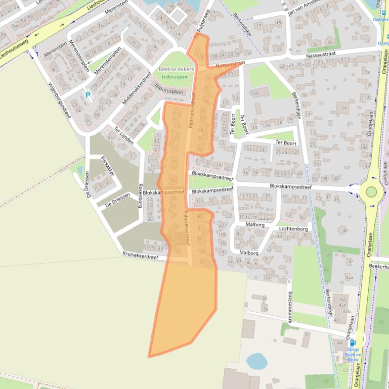 Kaart van postcodegebied 5741MS.