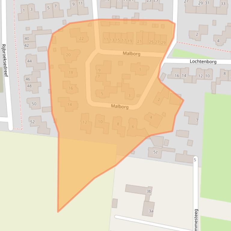 Kaart van postcodegebied 5741MT.