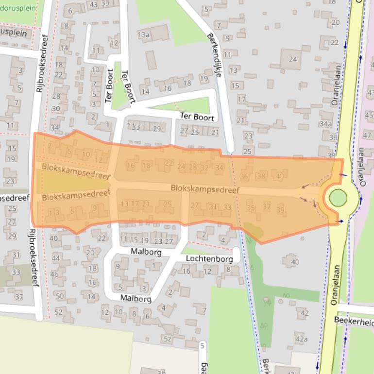 Kaart van postcodegebied 5741MX.