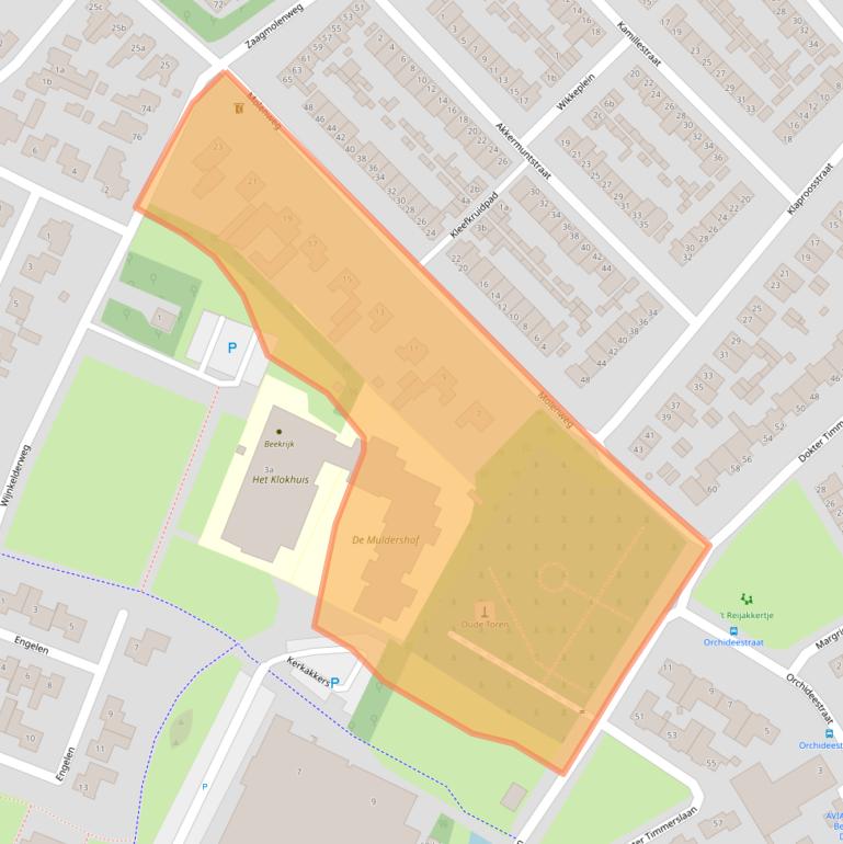 Kaart van postcodegebied 5741NA.