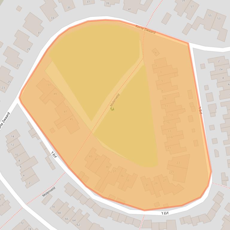 Kaart van postcodegebied 5741NN.