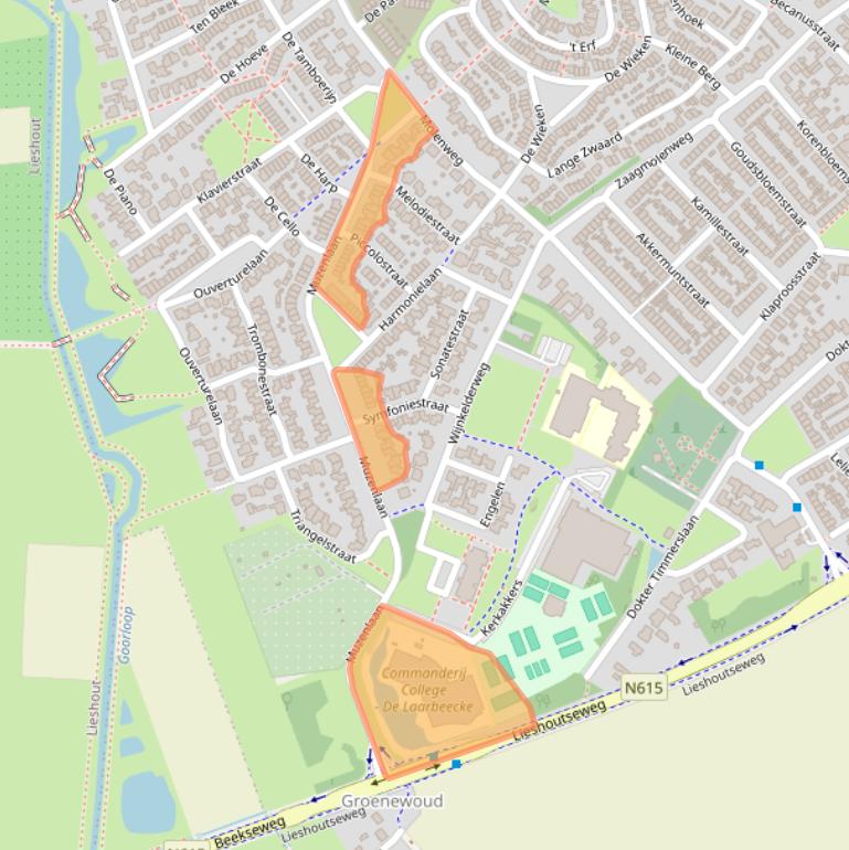 Kaart van postcodegebied 5741NS.