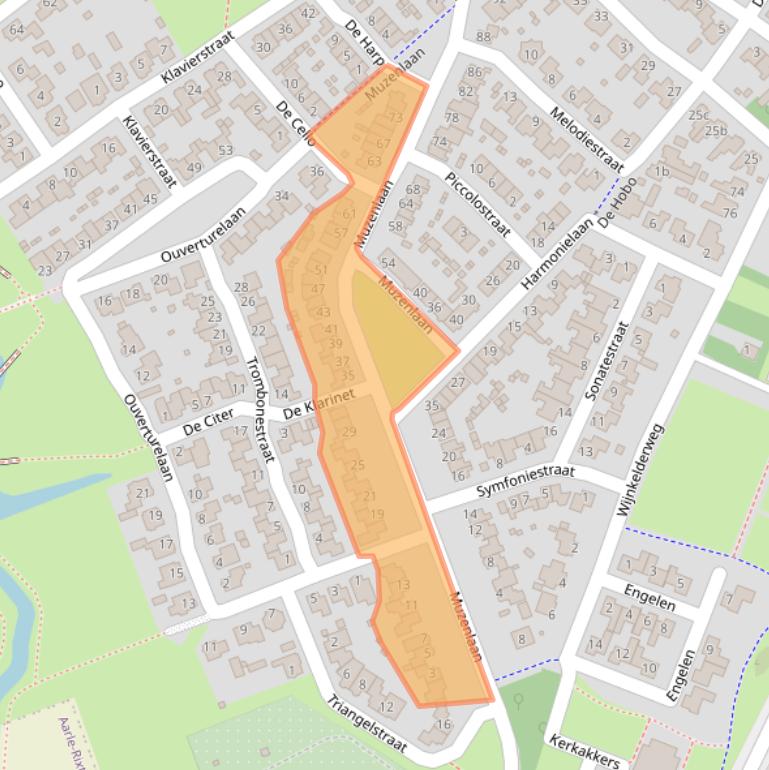 Kaart van postcodegebied 5741NW.